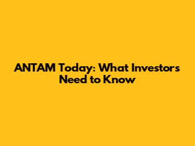 ANTAM Today: What Investors Need to Know