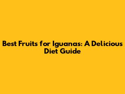 Best Fruits for Iguanas: A Delicious Diet Guide