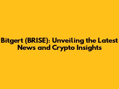 Bitgert (BRISE): Unveiling the Latest News and Crypto Insights