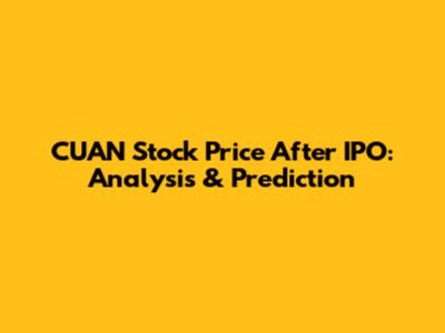 CUAN Stock Price After IPO: Analysis & Prediction