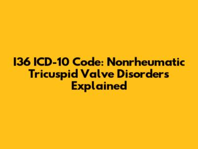 I36 ICD-10 Code: Nonrheumatic Tricuspid Valve Disorders Explained