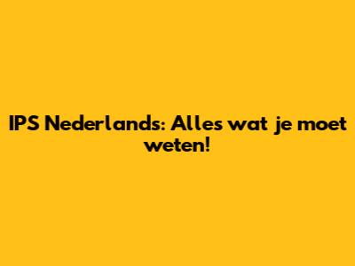 IPS Nederlands: Alles wat je moet weten!