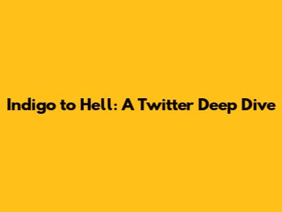 Indigo to Hell: A Twitter Deep Dive
