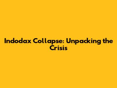 Indodax Collapse: Unpacking the Crisis