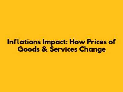 Inflation's Impact: How Prices of Goods & Services Change