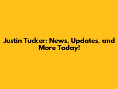 Justin Tucker: News, Updates, and More Today!