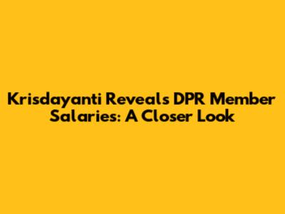 Krisdayanti Reveals DPR Member Salaries: A Closer Look
