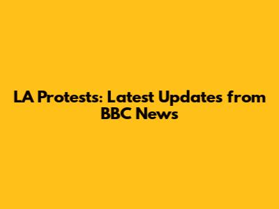 LA Protests: Latest Updates from BBC News