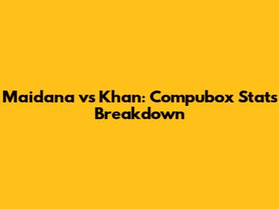 Maidana vs Khan: Compubox Stats Breakdown