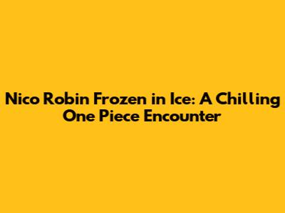 Nico Robin Frozen in Ice: A Chilling One Piece Encounter