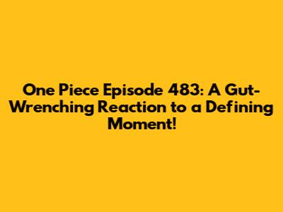 One Piece Episode 483: A Gut-Wrenching Reaction to a Defining Moment!