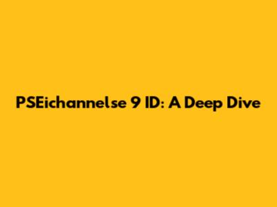 PSEichannelse 9 ID: A Deep Dive