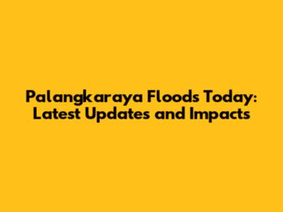Palangkaraya Floods Today: Latest Updates and Impacts