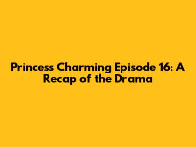 Princess Charming Episode 16: A Recap of the Drama
