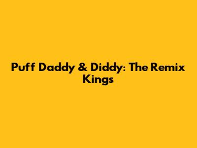 Puff Daddy & Diddy: The Remix Kings