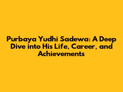 Purbaya Yudhi Sadewa: A Deep Dive into His Life, Career, and Achievements