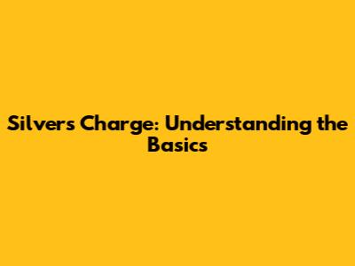 Silver's Charge: Understanding the Basics