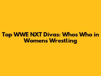 Top WWE NXT Divas: Who's Who in Women's Wrestling