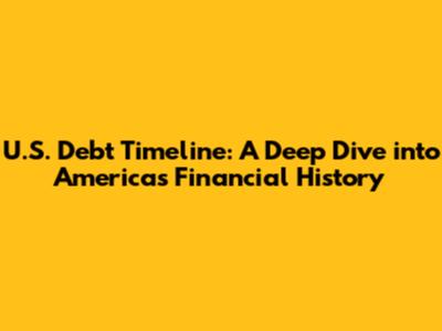 U.S. Debt Timeline: A Deep Dive into America's Financial History