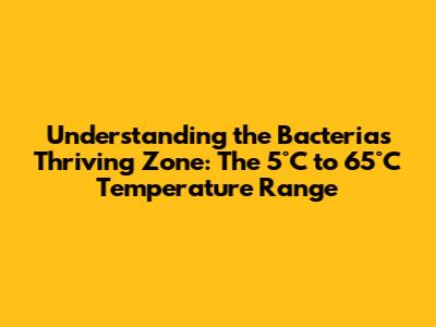 Understanding the Bacteria's Thriving Zone: The 5°C to 65°C Temperature Range