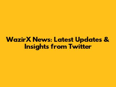 WazirX News: Latest Updates & Insights from Twitter