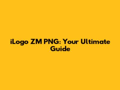 iLogo ZM PNG: Your Ultimate Guide